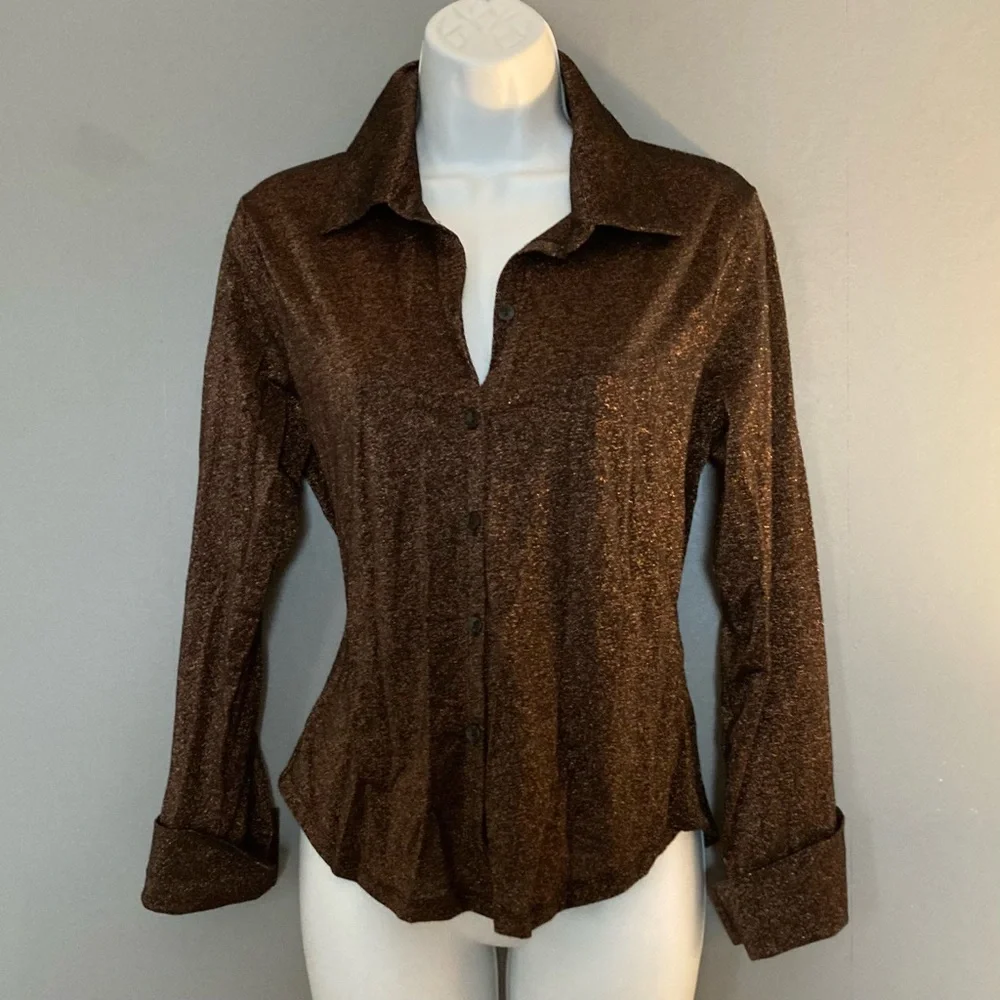Abercrombie & Fitch Metallic Brown Top - Picture 4 of 9